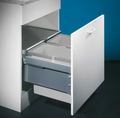 Obrázok produktu pre Naber Cox® Base 360 S/600-2, odpadkový kôš pre predné výsuvy, svetlosivý, H 360 mm 8012304