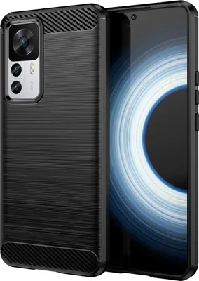 Produktbild von Redmi K50 Ultra Hülle, Carbon-Faser TPU Silikon Stoßfest Schutzhülle für Xiaomi Redmi K50 Ultra Schwarz