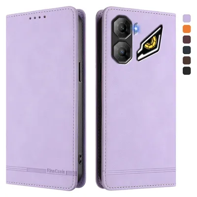 Image de Etui pour ZTE nubia Neo 3, étui rétro en cuirPolyuréthaneavec support et fentes pour cartes Violet