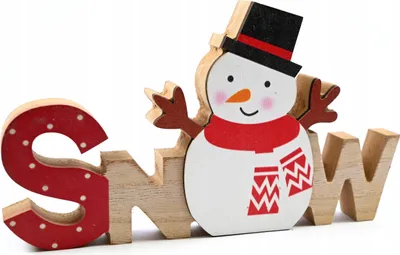 Produktbild von Holz Schneemann Figur 22cm - Weihnachtsdeko Aufsteller Tisch - Winterdeko Rustikal