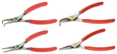 Produktbild von Facom Sicherungsringzangen-Set mit geraden und gebogenen Backen – pcj4pb