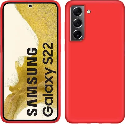 Produktbild von Galaxy S22 5G Hülle, Flüssig Silikon Weich Gummi Schutzhülle für Samsung Galaxy S22 5G Rot