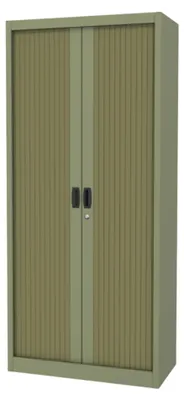 Productafbeelding van Povag Archiefkast met slot - Kantoorkast - Roldeurkast - 180x80x40 cm - Groen