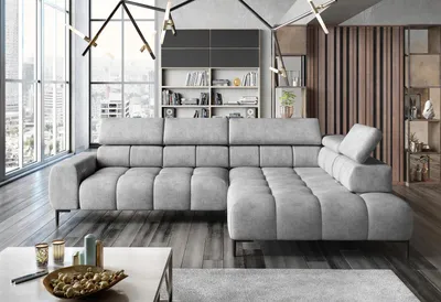 Obrázek produktu pro Rohová pohovka Čalounění obývacího prostoru ve tvaru písmene L Multifunkční design Moderní textilie