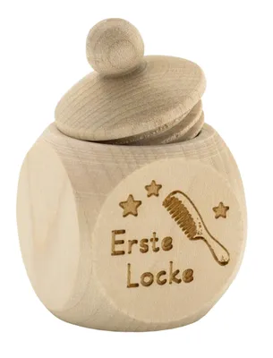 Produktbild von Milchzahndose aus Holz mit Schraubdeckel und Gravur · Kinder Holzdose für erste Locke zur Aufbewahrung · Geschenke zur Geburt · Baby Geschenke