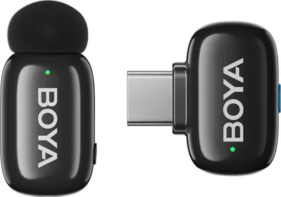 Zdjęcie produktu dla BOYA mini 2.4G Wireless Microphone System Mikrofon do telefonu Mikrofon na klapę Mikrofon AI Voice Changer Mikrofon z redukcją szumów Zasięg transmisji 100 M / 328FT Zamiennik do smartfona z systemem Android Type-C