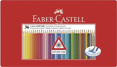 Obrázek produktu pro Barevné tužky FABER-CASTELL Colour GRIP, různé barvy, 36 ks.