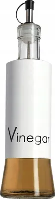 Obrázek produktu pro Dávkovač olivového oleje a láhev na ocet – skleněná láhev – 320 ml – bílá