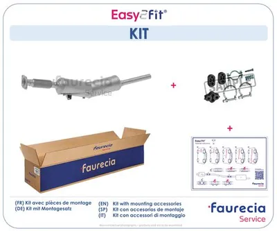 Obrázok produktu pre Filter sadzí/častic Výfukový systém Euro 5 Cordierit FAURECIA pre napr. DACIA DUSTER
