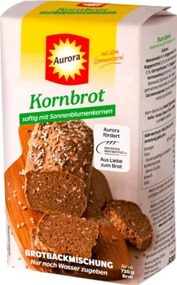 Produktbild von Aurora Kornbrot Backmischung saftig mit Sonnenblumenkernen 500g