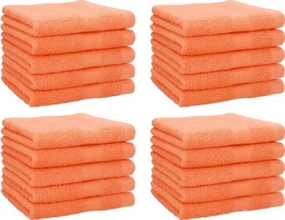 Produktbild von Betz 20 Stück Gästetücher 30x50 cm PREMIUM 100% Baumwolle Set  Farbe: orange