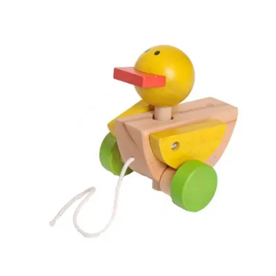Produktbild von EverEarth Nachzieh-Ente aus Holz – Ziehspielzeug zur Förderung von Bewegung & Motorik – EE32587