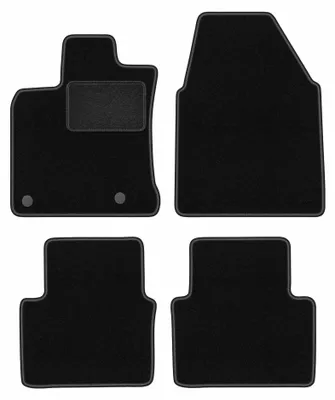 Produktbild von Velours-Fußmatten für Nissan Qashqai I J10 (szeroki) 2007-2013 (Crossover) – 4-tlg, Schwarz, passgenau – Wielganizator LUX