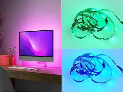 Produktbild von RGBWW LED Strip für TV & PC Hintergrundbeleuchtung Gaming Licht Jugendzimmer