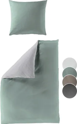 Produktbild von liebling - Renforcé Bettwäsche, lind grün, 1 x Bettbezug 155 x 220 cm + 1 x Kissenbezug 40 x 80 aus 100% seidig weicher Baumwolle