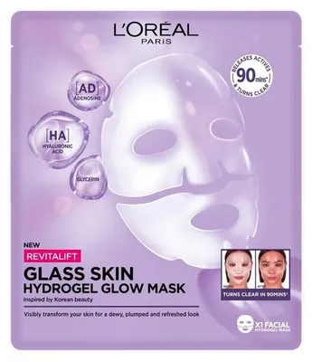 Produktbild von L'Oréal Paris REVITALIFT GLASS SKIN Hydrogel-Glow-Maske, 1 Stück