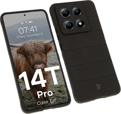 Produktbild von Robuste Handyhülle für Xiaomi 14T Pro, Bizon Case Tur, Schwarz