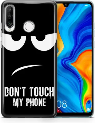 Produktbild von Handyhülle für Huawei Xiaomi Schutz Case Cover Bumper Etuis Schale Ultra Dünn, Modell:Huawei Mate 30 Pro, Motiv auswählen:Dont Touch My Phone Schwarz