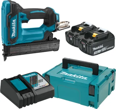 Produktbild von Makita DFN350RFJ 18V LXT Akku-Nagler, 15-35 mm, kompaktes Design und integriertes LED-Licht für Tischler- und Bauarbeiten