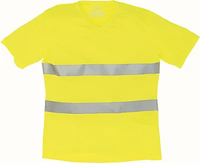 Produktbild von YOKO HVJ910 | Herren Hi Vis Top Cool Super Light V-Neck Arbeits T-Shirt - Farbe: Hi-Vis Yellow - Größe: XL