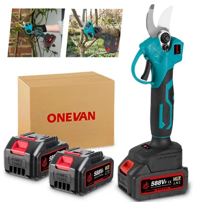 Produktbild von Akku-Astschere 25mm Bürstenloser Gartenschere mit 2 x 1500mAh 21V Akkus Professionelle Elektro-Baumschere  für Zweige, Sträucher, Stämme