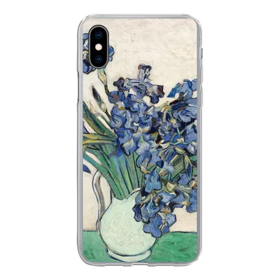 Produktbild von MuchoWow® Handyhülle Schutzhülle Hülle für iPhone Xs Stilleben mit Schwertlilien - Vincent van Gogh Silikon Softcase Handy Hülle - Handytasche