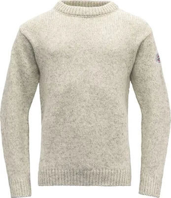 Produktbild von Devold Nansen Pullover Rundhalsausschnitt Farbe: grau melange / Kleidung Größe: XL