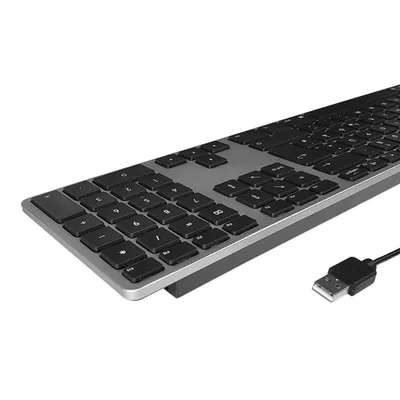 Produktbild von Matias FK318B-DE, Volle Größe (100%), Kabelgebunden, USB, Mechanischer Switch, QWERTZ, Weiß