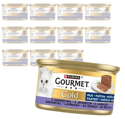 Zdjęcie produktu dla Purina Gourmet Gold Mus z Jagnięciną 12x85g Mokra Karma Dla Kota