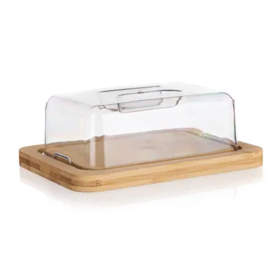 Produktbild von BANQUET BRILLANTE Butterdose aus Bambus 20 x 15 x 1,5 cm