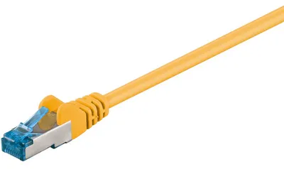 Produktbild von Goobay CAT 6A Patchkabel, S/FTP (PiMF), Gelb, 3 m, LSZH halogenfrei, Kupfer