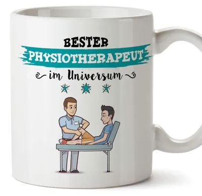 Keramikbecher 'Physiotherapeut' 350 ml, spülmaschinenfest