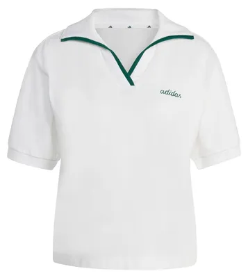 Zdjęcie produktu dla Koszulka polo damska adidas z kolekcji sezonowej, model Colorpop, w białym kolorze, z haftowanym wzorem