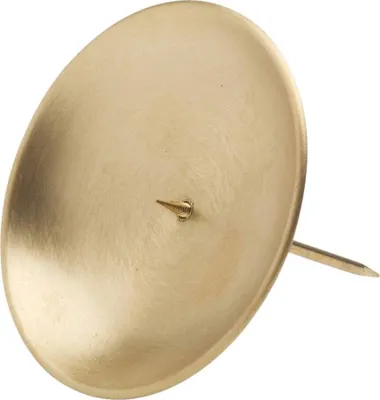 Produktbild von Kerzenhalter mit Dorn Ø10cm Messing Gold Matt Geburtstagskränzen Adventskränzen