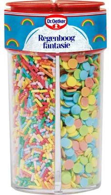 Zdjęcie produktu dla Dr. Oetker Regenboogfantasie 152g – Kolorowa posypka cukrowa do ciast i deserów