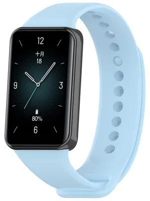 Produktbild von Für Honor Band 9 hochwertiges TPU Solid Color Watch Ersatz Arm Band Hellblau