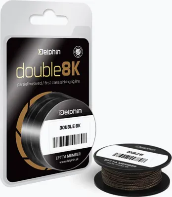 Productafbeelding van 20 meter DELPHIN 8K dubbelbruin, snel zinkend voorslagmateriaal, 15 lbs