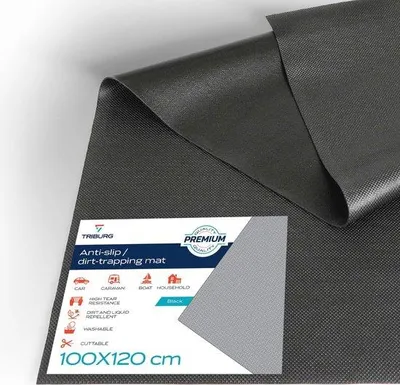 Image de Tapis antidérapant universel 120 x 100 cm à découper - étanche - tapis anti-salissures - tapis de coffre - tapis antidérapant pour voiture - tiroirs - sous-couche antidérapante grise