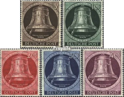 Produktbild von Briefmarken Berlin (West) 1951 Mi 75-79 (kompl.Ausg.) gestempelt Freiheitsglocke