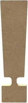 Produktbild von Ausrufezeichen aus MDF-Holz zum Verzieren - 15 cm