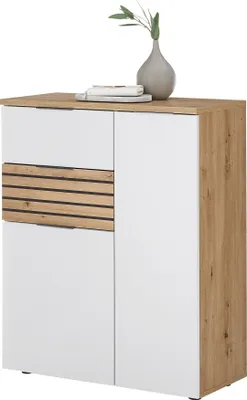 Produktbild von Schuhschrank >Melisande< in Weiß matt - 85x103x38cm (BxHxT)