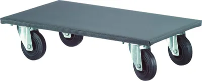 Productafbeelding van Bs Rollen, roller diameter 125 mm, draagvermogen 500 kg, massieve rubberbanden, plaat 500x600 mm