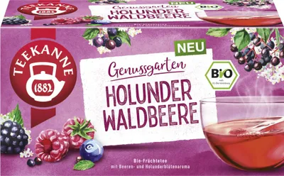 Zdjęcie produktu dla TEEKANNE 4009300080893 TEEKANNE Genussgarten HOLUNDER WALDBEERETee 18 Portionen