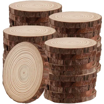 Immagine prodotto di Fette di legno naturale per decorazioni fai-da-te (40 pezzi)