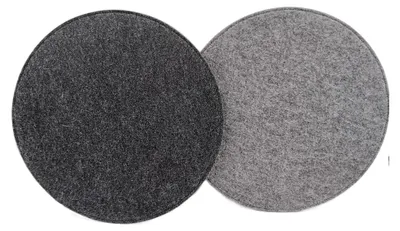 Produktbild von 4 Stück Runde Wendekissen aus Filz in Grau und Anthrazit, Durchmesser 35 cm