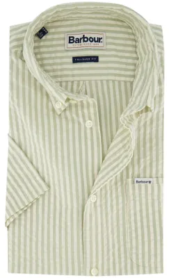 Produktbild von Grün gestreiftes Hemd Barbour Tailored fit Button-Down-Kragen