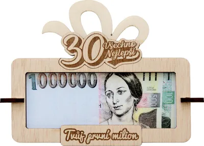 Obrázok produktu pre Tabuľka na peniaze Tvoj prvý milión k 30 CZ