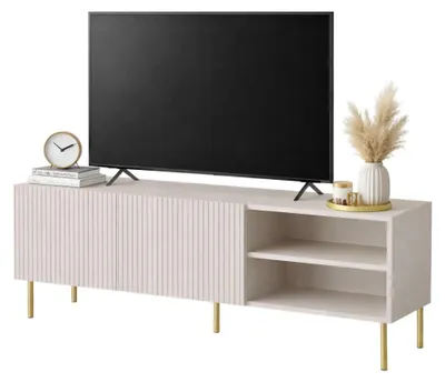 Image de Magnano - Meuble TV, 150x42x52h cm Beige, 3 étagères