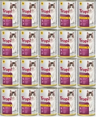 Produktbild von TROPI Katzenfutter mit Geflügel 415g x 20 Stück POULTRY CAT