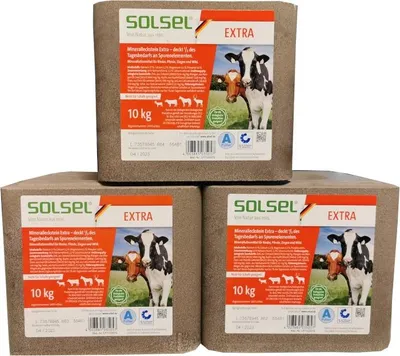 Produktbild von Solsel Extra 3x10kg Mineralstein Salzleckstein Leckstein